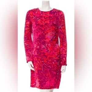 Adam Lippes $445 NWT Silk Red & Pink Dress